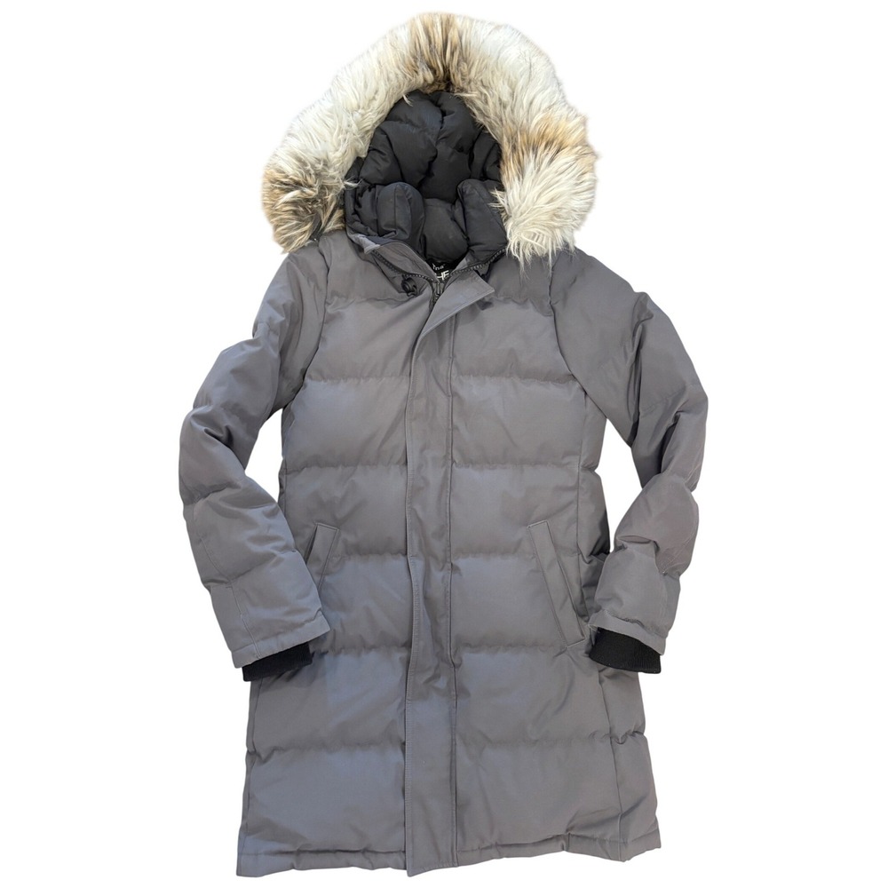 Tna Aritzia The Powder Parka 700 Fill Down Hooded Jacket Grey Midi XS